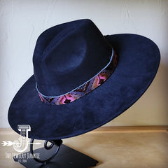 Magenta Navajo Western Leather Band Choice Hat The Jewelry Junkie black 1