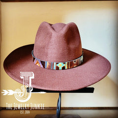 Magenta Navajo Western Leather Band Choice Hat The Jewelry Junkie brown 1