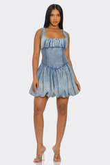 Pius Size Bubble Belle Denim Mini Dress Athina