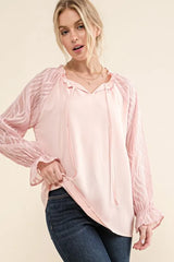 Leaves Shape Textured Sleeve Blouse And the Why