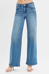 Low Rise Wide Leg Jeans With Plus Size Risen