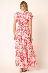 Tropical Print Top and Skirt Set Mittoshop