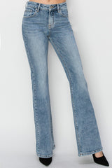 Full Size Mid Rise Bootcut Jeans Risen