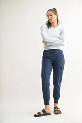 High-Waisted Capri Active Joggers With Pockets Mono B
