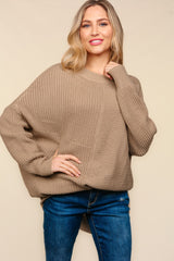 Side Slit Textured Asymmetric Sweater Haptics
