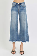 High Rise Cropped Flare Jeans Risen