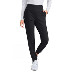 Black Fleece Lined Joggers High Waisted Pants SALE