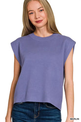 Round Neck Viscose Sweater Vest ZENANA MARLIN S