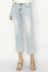 Mid Rise Cropped Flare Jeans Risen Light 0(24)