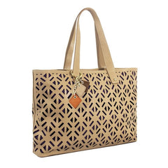 Luminous Leather Tote -Tan ClaudiaG Collection
