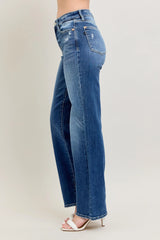 High Waist 90's Straight Leg Jeans With Plus Size Judy Blue