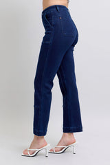 High Waist Work Wear Knee Patch Straight Jeans With Plus Size Judy Blue