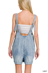 Denim Short Overalls with Pockets ZENANA