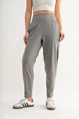 Flowbarrel High Waist Active Pants Mono B NEW PEWTER M