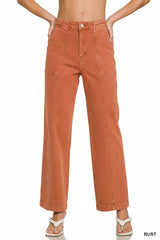 Straight Leg Utility Pocket Jeans ZENANA