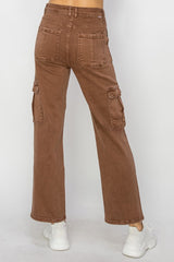 High Rise Cargo Jeans Risen