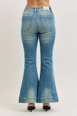 High Waist Vintage Wash Flare Jeans Judy Blue