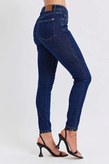 Mid Rise Tummy Control Classic Skinny Jeans Judy Blue