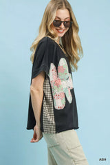 Oversized Mineral Wash French Terry Top Umgee