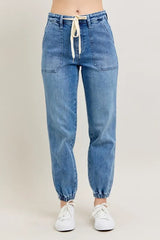 High Waist Denim Jogger Judy Blue MD 5(27)