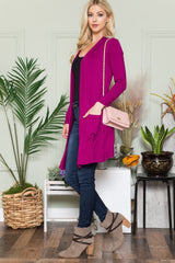 Open Front Cardigan with Pockets Celeste