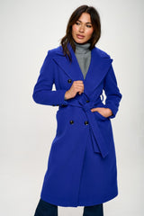 Double-Breasted Longline Coat with Belt Coalition LA