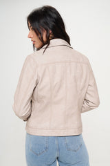 Button Down Cargo Vegan Leather Shacket Coalition LA