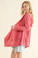 Thermal Hooded Open Front Cardigan with Pockets And the Why