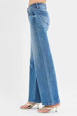 Low Rise Wide Leg Jeans With Plus Size Risen