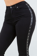 Ropin Studded Bell Bottom Jean GJG Denim