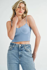 Scalloped Edge Ribbed Knit Cami Mable