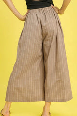 Pinstripe Crop Palazzo Pants Umgee