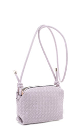 Braided Mini Zip Top Crossbody Bag SALE Lavender