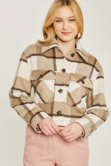 Yarn Dyed Plaid Button Up Jacket SALE