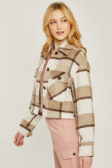 Yarn Dyed Plaid Button Up Jacket SALE