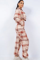 Cropped Wide Cuff Shirt & Cargo Pants Set SALE