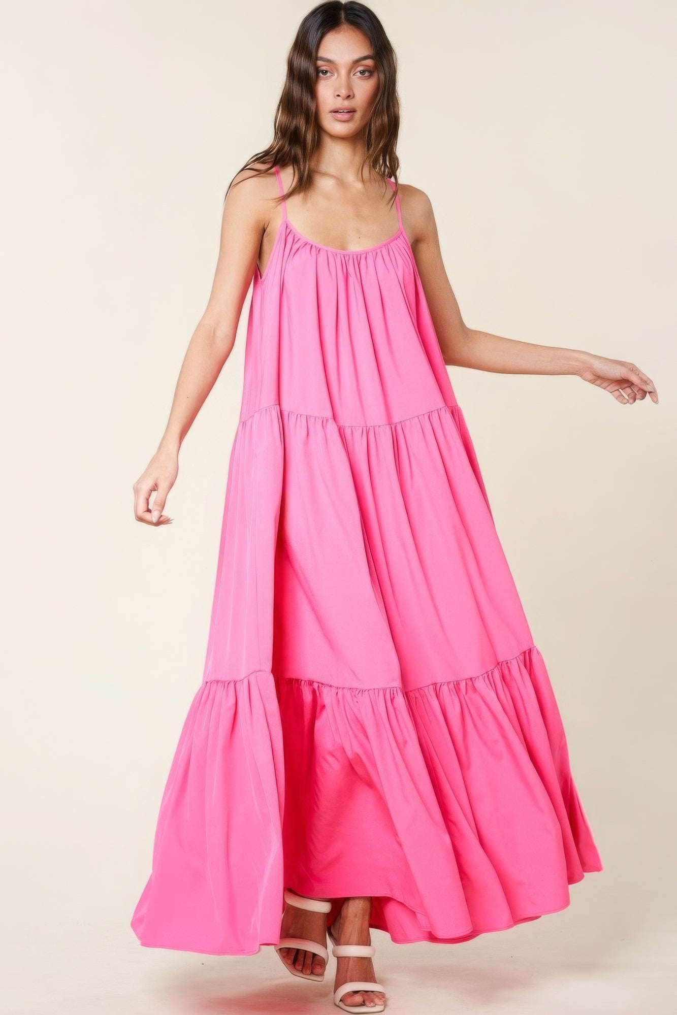 Flowy Tiered Maxi Sun Dress With Pockets Simmer & Fay