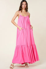Flowy Tiered Maxi Sun Dress With Pockets Simmer & Fay