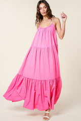 Flowy Tiered Maxi Sun Dress With Pockets Simmer & Fay