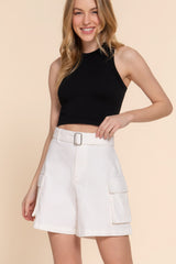 Belted Relaxed Cargo Shorts Simmer & Fay