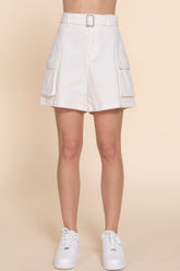 Belted Relaxed Cargo Shorts Simmer & Fay