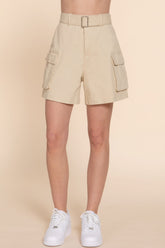 Belted Relaxed Cargo Shorts Simmer & Fay