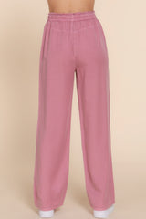 Tie Elastic Waist Tencel Long Pants Simmer & Fay