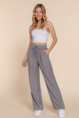 Tie Elastic Waist Tencel Long Pants Simmer & Fay