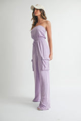 Tube Top Jumpsuit Romper in Lavender Simmer & Fay