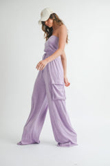Tube Top Jumpsuit Romper in Lavender Simmer & Fay