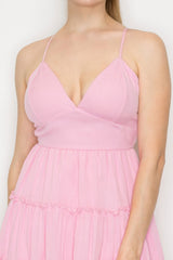 Sweetheart Back-tie Tiered Dress Simmer & Fay