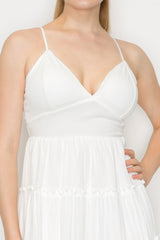 Sweetheart Back-tie Tiered Dress Simmer & Fay