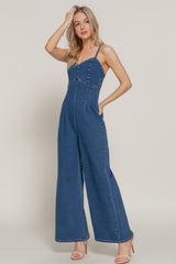 Cami Stretch Denim Jumpsuit Simmer & Fay