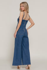 Cami Stretch Denim Jumpsuit Simmer & Fay
